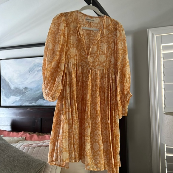 Daughters of India • Kyra Mini Dress in Tangerine - Picture 3 of 5